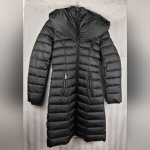 Laundry By Shelli Segal Faux Fur Pocket Lined Quilted Puffer Coat in Black Sz XS